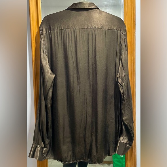 Velvet Dark Green Long Sleeves Shirt - Picture 2 of 5